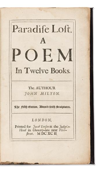 Milton, John (1608-1674) Paradise Lost. A Poem in Twelve Books.